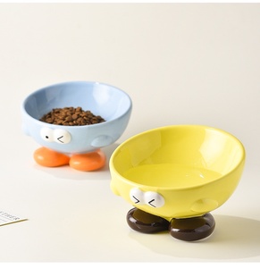 ชามเซรามิกสำหรับสัตว์เลี้ยง ดีไซน์ปากเฉียง น่ารัก มีเอกลักษณ์เฉพาะตัว พร้อมขาตั้งสูง สำหรับสุนัขและแมว - Product Image 5