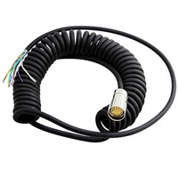وحدة تحكم يدوية سيمنز 6FX2007-1AC04 SINUMERIK FM NC/840D مع كابل حلزوني B-MPI بغلاف أسود من البولي فينيل كلوريد وموصل نحاسي مطلي بالقصدير