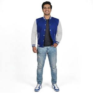 Manufacturer Wholesale <b>Custom</b> <b>Denim</b> <b>Jacket</b> Letterman Plus Size Varsity <b>Jacket</b> Man Winter <b>Jacket</b> For Men - Product Image 1