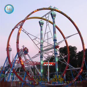 Emocionantes instalaciones de Parque de Atracciones <span class=keywords><strong>Happy</strong></span> Wheel Rotary Ride Ferris Ring Car a la venta - Product Image 4
