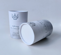 Vente en gros de pots à bougies en papier biodégradable, recyclables, écologiques, personnalisés, faits à la main, de luxe, avec couvercle, pour l'emballage de produits de beauté