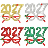 Lunettes de Noël 2027, lunettes créatives numériques amusantes, décorations de fête, lunettes de fête du Nouvel An, accessoires photo