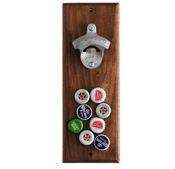 Manufacturer custom different types bottle shaped bottle opener beer bottle opener with wall mount