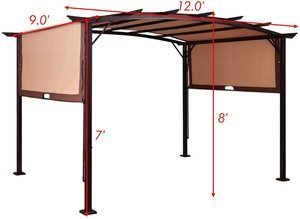 Kit de pergola moderne pour <span class=keywords><strong>jardin</strong></span> et pelouse extérieure avec écran amovible, petite structure en acier pour la décoration de la cour et du <span class=keywords><strong>jardin</strong></span> - Product Image 5