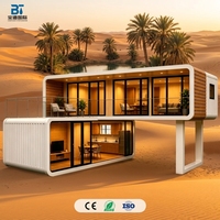Cabane mobile de luxe de 40 pieds, style Tiny Apple, à montage rapide, pour glamping, maison préfabriquée en conteneur pour hôtel-resort ou boutique éphémère