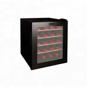 Refrigerador de vinho vermelho pequeno alto e estreito para escritório e empresa com 18 garrafas