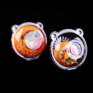 Caixa de Salada Transparente Personalizada em Plástico <span class=keywords><strong>PET</strong></span> com Tampa Articulada, Caixas Redondas em Estilo Clamshell - Product Image 6