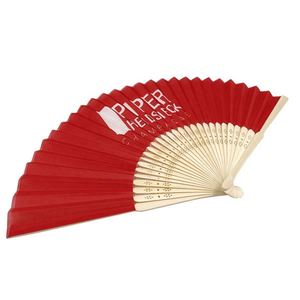 Wholesale Custom Folding <b>Bamboo</b> Hand Held Fan With Logo Printed - Product Image 2