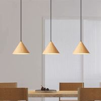 Lampe suspendue en fer avec finition bois naturel/noyer, design vintage, pour salles à manger, tables de chevet, comptoirs de bar, éclairage LED