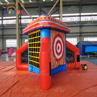 WINSUN Factory Jeu de sport interactif de carnaval gonflable 6 en un pour les enfants jeu de tir à la cible tic toe à louer