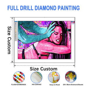 Kit Pittura Diamante Fai da Te Donna Nuda, Decorazione Murale per la Casa, Quadro Sexy Nudo, Kit Pittura Diamante 5D, Set Regalo - Product Image 1