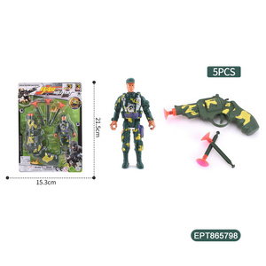 EPT Military Ops Green Plastic Army Figure Play Set 5PCs Series <span class=keywords><strong>Soldados</strong></span> de juguete con pistolas de tiro para niños y niños - Product Image 2