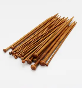 Charmkey hot sell cheap price sustainable single-headed bamboo needles knitting needles set