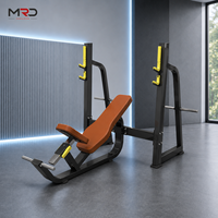 Banc de musculation inclinable à charge libre pour presse à la barre et exercices pectoraux, équipement de fitness pour entraînement de force en salle de sport