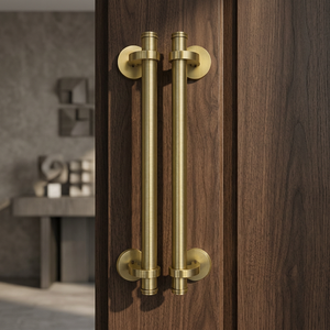 Poignée de porte robuste avec éléments latéraux en aluminium et centre en acier inoxydable 304 – Exportateur de quincaillerie architecturale haut de gamme - Product Image 2