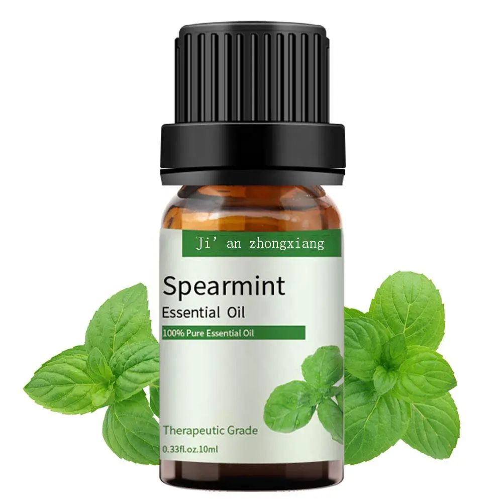 Spearmint Essential Oil。100% 純粋、未希釈、治療グレード。10 ml (1/3オンス)