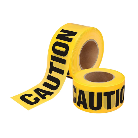 Custom Printing Logo Colorful Barricade Barrier Marking Single Sided Barrier PE Warning Tape Roadway Safety Tape