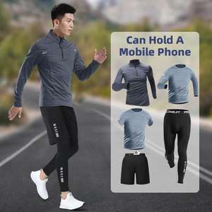 Camiseta Deportiva de Media Cremallera para Hombre, de Verano, Manga Larga, Secado Rápido, Delgada, para Entrenamiento, Cuello Deportivo, para Correr al Aire Libre, de Seda Helada - Product Image 1