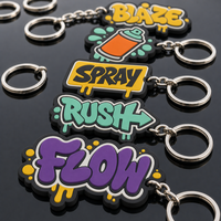 Porte-clés personnalisé avec logo 2D/3D en caoutchouc souple, vente en gros, faible MOQ, échantillon rapide, fournisseur direct Chine, OEM, porte-clés en PVC avec logo personnalisé