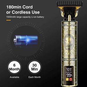 Professional Rechargeable T9 Hair Trimmer for <b>Men</b> Twin Blade Electric Body and Facial Hair Cutter Machine - Product Image 2
