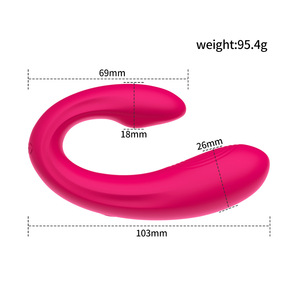 Jouet sexuel pour adultes, vibrateur portable en forme de U, contrôlé par application, stimulateur clitoridien et du point G, double moteur, silicone, vente en gros pour les couples - Product Image 5