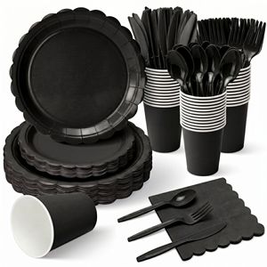 Ensemble <span class=keywords><strong>de</strong></span> vaisselle en <span class=keywords><strong>dentelle</strong></span> <span class=keywords><strong>de</strong></span> couleur unie pour 24 personnes, ensemble <span class=keywords><strong>de</strong></span> vaisselle pour fête d'anniversaire, assiettes en <span class=keywords><strong>papier</strong></span>, gobelets et serviettes en <span class=keywords><strong>papier</strong></span> - Product Image 6