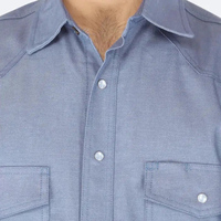 Chemise de sécurité FR à manches longues OEM NFPA2112, résistante aux flammes, antistatique, résistante aux hautes températures, vêtements de travail