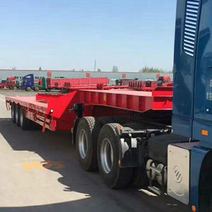 Semirremolque de Plataforma Baja Hidráulica de Tres Ejes y 13 Metros para Transporte de Equipos Mecánicos, Marca JIEFANG - Product Image 4