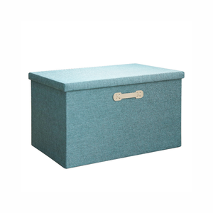 Hot sale large capacity home classification organization box folding clothing storage linen box with lid closet storage