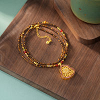 Collier pendentif gourde en verre en alliage de cuivre plaqué or pour femme TANGPEI, bijoux de mode