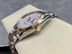 Reloj Mecánico de Lujo de Súper Calidad, Resistente al Agua, 41 mm, Fritillaria, Dos Tonos, Acero 904L, Movimiento 3235, 126-334, Correa Jubilee - Product Image 5