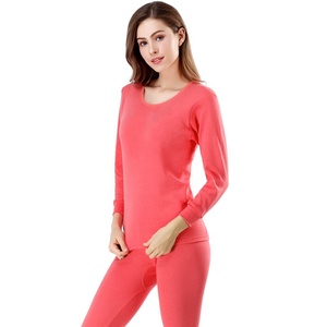 Vêtements de nuit thermiques en coton 100% pour femmes, <span class=keywords><strong>sous</strong></span>-vêtements longs pour femmes, vente en gros à bas prix - Product Image 4