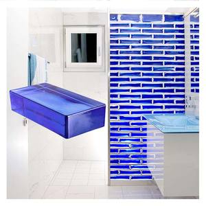 Ladrillo de bloque de vidrio decorativo para tabique de pared, Mostrador de Silla, 100x100x50mm, cuadrado, resistente, Color fundido <span class=keywords><strong>en</strong></span> caliente, proveedores de bloques de ladrillos de vidrio - Product Image 6