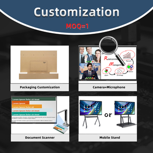 LCD màn hình cảm ứng tương tác kỹ thuật số bảng trắng hiển thị được xây dựng trong máy ảnh nhiều kích thước tùy chọn Android Bảng thông minh - Product Image 2