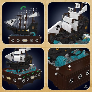 Juguetes de barco pirata, el dinámico barco pirata Mould King 10243, modelo de barco de bloques de construcción, juego de ladrillos, regalo de Navidad para niños - Product Image 6