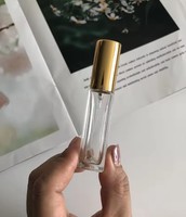 Flacons roll-on carrés transparents en verre 3M, vides, pour échantillons de parfums et huiles essentielles, 100 pièces