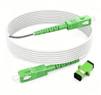 Câble de raccordement fibre optique SC APC monomode YOFC G652D avec ferrule en céramique, gaine jaune-orange, pour réseau local filaire, Wi-Fi sans fil, télécommunications 4G, 0.3dB