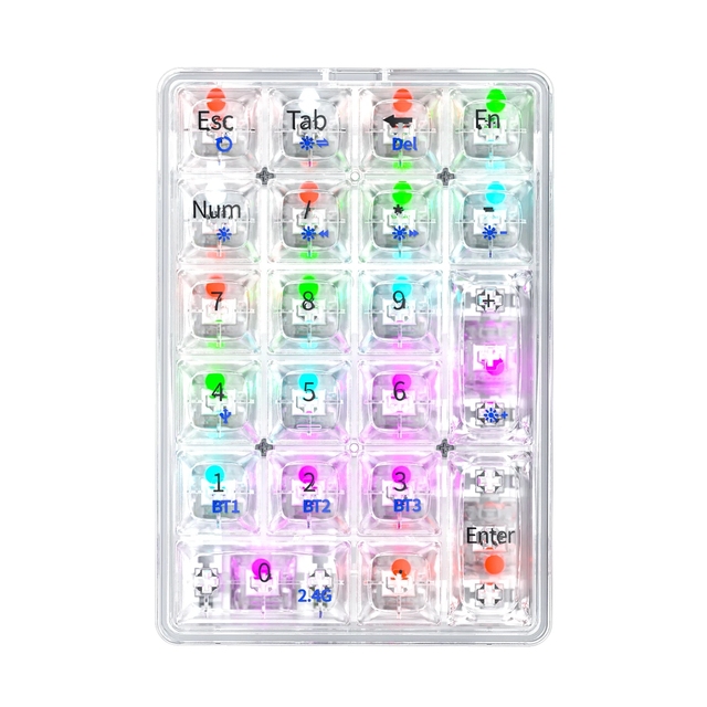 Attack Shark K21 3 Mode Wireless Gaming Numeric Mechanical Keypad Hot-Swappable 21 Keys Numpad Keyboard for Laptop Mobile