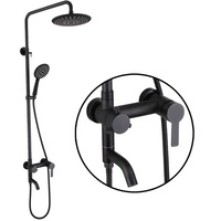 Ensemble de douche noir pour salle de bain, mitigeur de douche