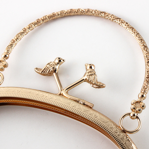 Nolvo Worldビンテージかぎ針編みハンドバッグハードウェアアクセサリー財布留め具装飾鉄財布フレームダブルループフックキスバッグ - Product Image 2