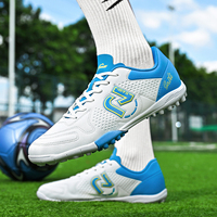 Chaussures de football TF personnalisées OEM, légères, extérieur en microfibre, semelle extérieure antichoc, crampons de football pour gazon artificiel, entraînement adulte