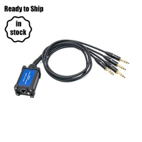 Adaptateur audio Yinyu SNA117 en aluminium RJ45 vers 4 prises TRS pour mélangeurs de scène et équipement de studio