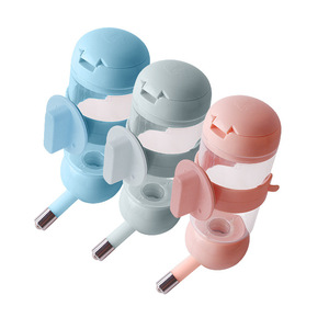 Drinker Bottle Rabbit 350 ML Plastic Hamster Drinker Water Bottle Dispenser Feeder Hanging Pet Dog Guinea Squirrel Rabbit Drinking Head Pipe Fountain