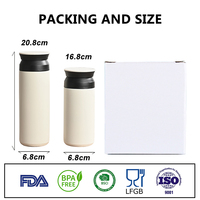 Bouteille d'eau isotherme en acier inoxydable 350 ml 500 ml, style japonais, portable, pour voyage, avec support pour logo personnalisé