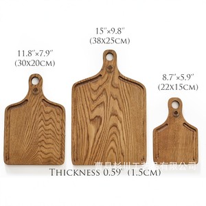 Solid Wood Cutting Board <b>Set</b> Rectangle With Handle Anti Slip Durable For Kitchen Use - Product Image 3