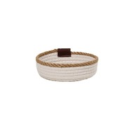 Panier de rangement de bureau en corde de coton tressé à la main pour bijoux, cosmétiques, clés, jouets, collations, articles divers