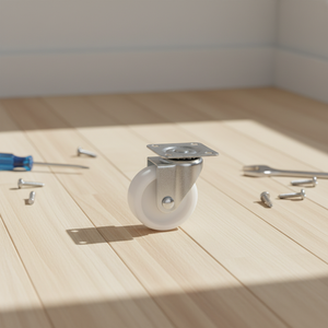 Rodízios Mini de Plástico PP Nylon Branco de 32 mm para Móveis - Product Image 4