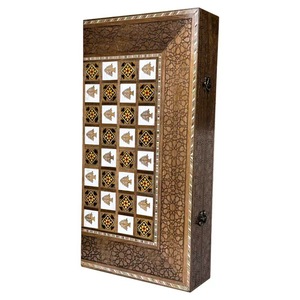 Direct usine en gros haute qualité jeu de backgammon en bois personnalisé avec logo gratuit grand échiquier intérieur pliant - Product Image 4