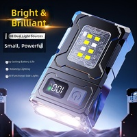 Lampe torche rechargeable étanche pour extérieur, fixation magnétique, rotation à 360 degrés, lumière de travail d'urgence pour réparation automobile - LED ultra-lumineuse