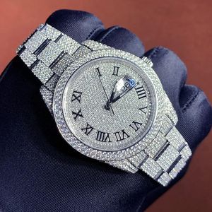 Vvs Iced Out Bling Moissanite Dia reloj de acero inoxidable de fábrica de alta calidad Hip Hop relojes mecánicos para hombres - Product Image 6